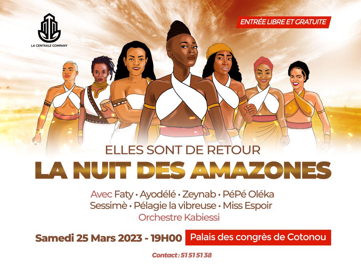 havila_aser's tweet photo. ELLES FONT LA FIERTE DU 229.
ELLES SONT NOS #AMAZONES.
ELLES SONT DE RETOUR POUR #LANUITDESAMAZONES ORGANISÉE PAR La centrale company. 
C'EST CE SAMEDI 25 MARS 2022 À PARTIR DE 19H AU PALAIS DES CONGRÈS DE COTONOU.
VENEZ NOURIR VOS YEUX GRATUITEMENT CE SAMEDI 💃💃💃 https://t.co/e62Eu1ZHjW