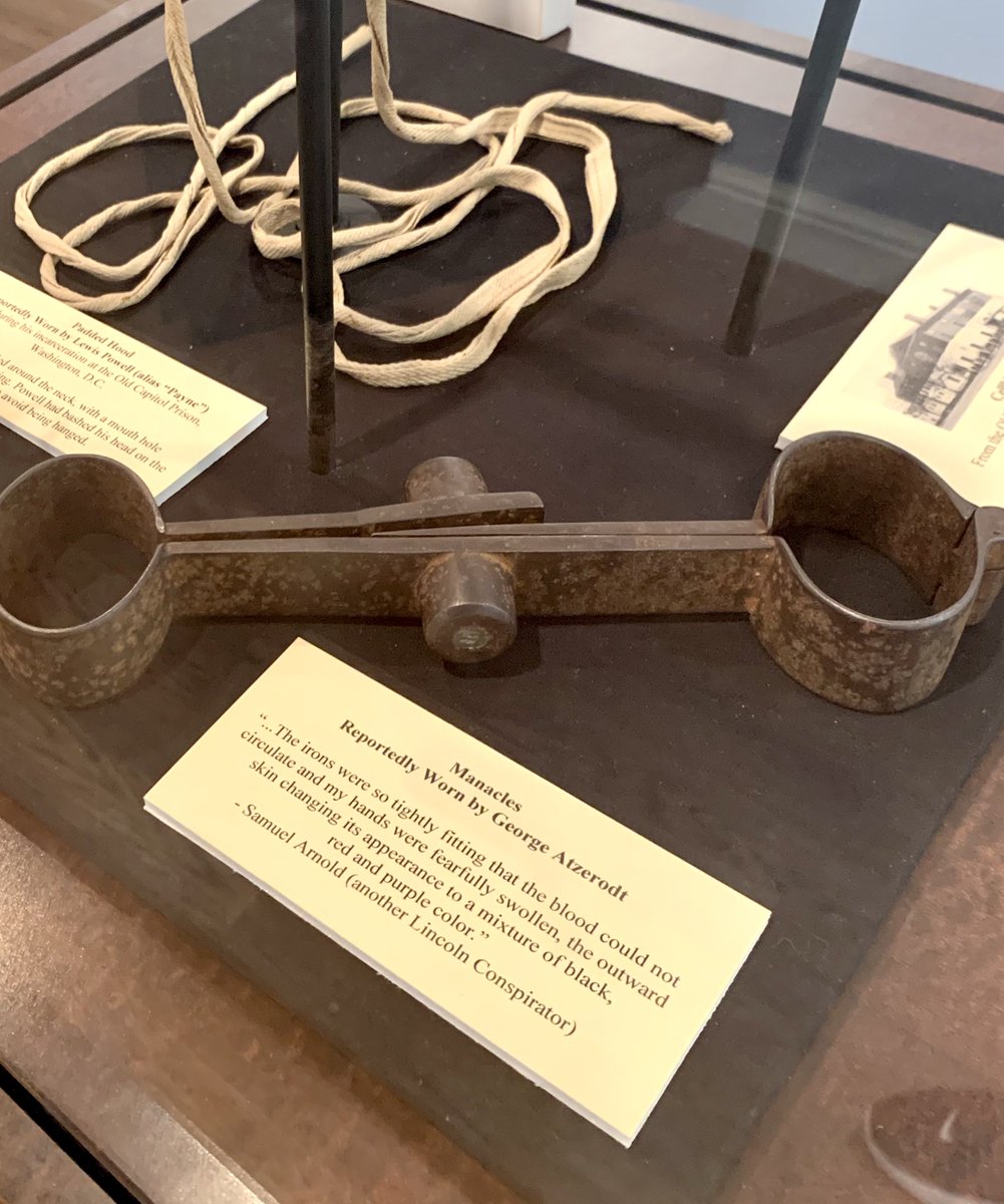 liz_july4th's tweet photo. #Manacles reported worn by George #Atzerodt  👇👇👇 https://t.co/A8mG9JO8W3