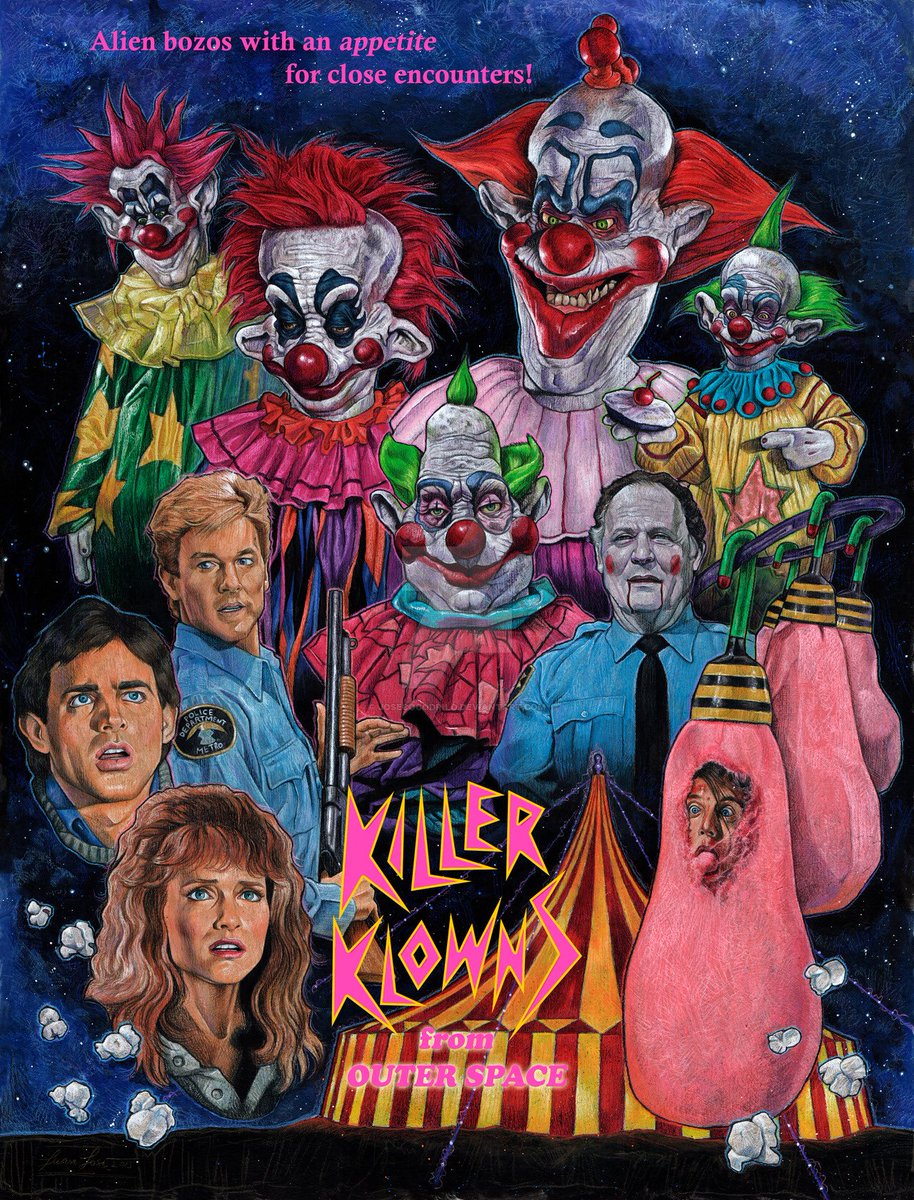 #NowWatching Killer Klowns from Outer Space 🤡🚀🔫 and getting cozy in bed 🥰😴 I love this movie. 🖤

#horrorfam #mutantfam #horror #horrormovies #killerklowns