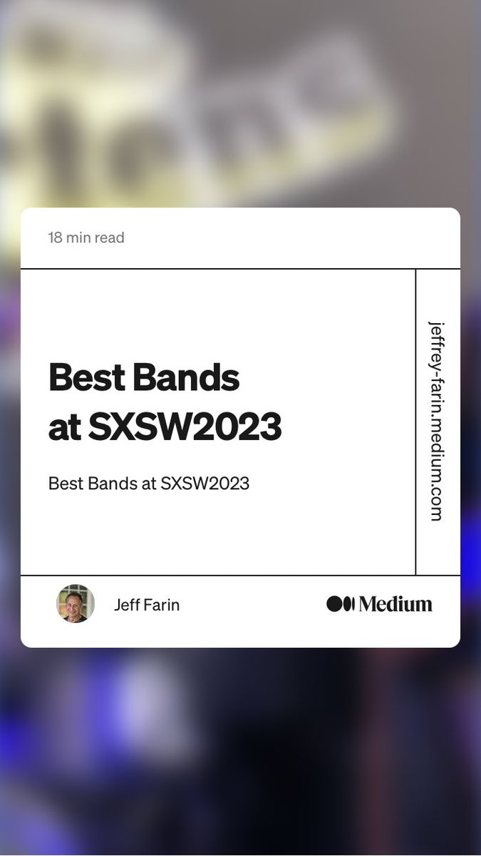 jmfarin's tweet photo. “Best Bands at SXSW2023” by Jeff Farin
https://t.co/DhcwEN4Tua ⁦@rongallo⁩ ⁦@TheeOhSees⁩ ⁦@otobokebeaver⁩ ⁦@Avalancheparty⁩ ⁦@weareJealous⁩ ⁦@thescratchmusic⁩ @sxsw https://t.co/PW7NnXVBcX