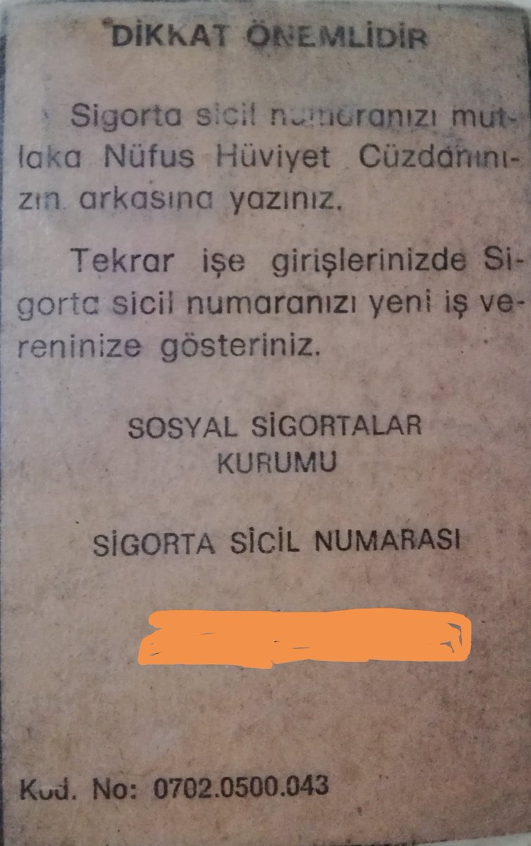 Balc00510175's tweet photo. SN.@RTErdogan
DEVLETE BAĞLI OLAN,
KURUMLARDA,
OKUYUP ÇALIŞAN,STAJ GÖREN,STAJYER VE ÇIRAKLAR
ELİMİZE SSK KARTLARINI
VEREN KURUM,
SSK NUMARASI OLAN,
MÜHÜR VE DAMGASI OLAN,
SSK KARTLARI.
ÇOCUK YAŞTA KİM İNANMAZ
SORUYORUM.
4/A TESCİL TARİHİMİZ GİRİŞ
OLSUN İSTİYORUZ.
#StajınSonHaftası https://t.co/qJRHL0ocjj
