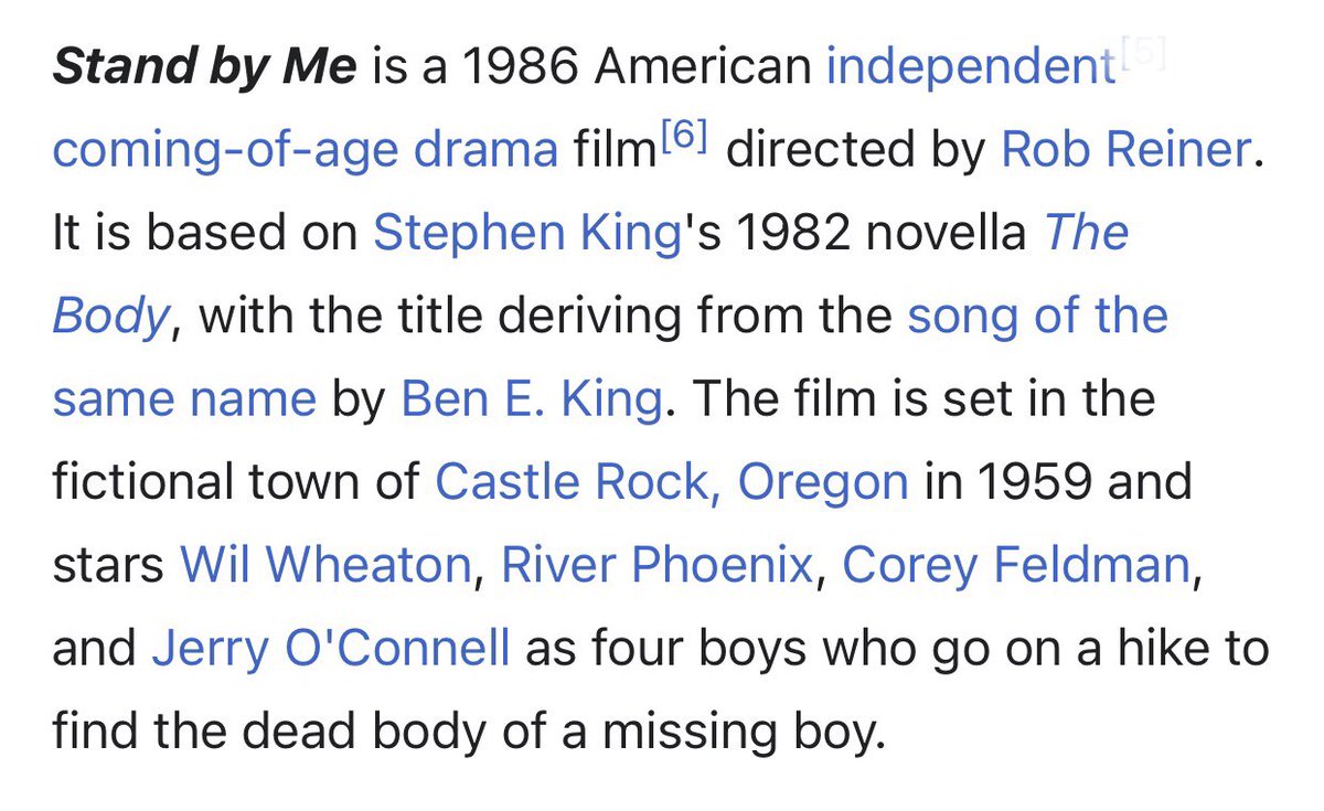 Stand by Me is a 1986 American independent coming-of-age drama.
#standbyme #1980s #1980smovies #80smovies #80sfilms #1980smovies #standbymemovie #classicmovie #film #theufosecret