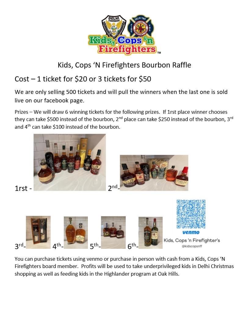 TonyCappel25's tweet photo. Anyone love bourbon?  Or cash?  Let me know if you would like some raffle tickets to help Kids, Cops ‘n Firefighters https://t.co/E7DOBusCy7