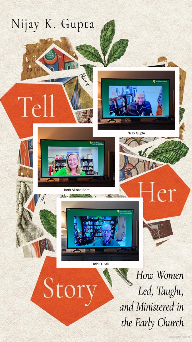 BeairdEmma's tweet photo. I loved tuning into @TruettSeminary’s Todd Talks with @NijayKGupta and @bethallisonbarr! I’m excited to read Dr. Gupta’s new book, “Tell Her Story.” https://t.co/kfeTE3yLVa