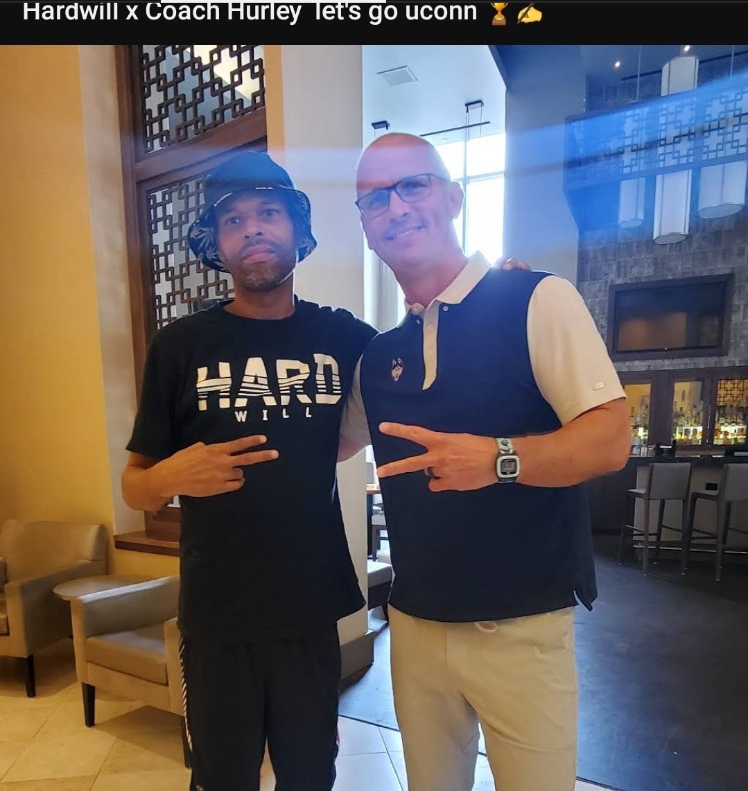 HardwillT's tweet photo. Congratulations Coach and the Uconn  Huskies Dancing #UConn #NCAA @UConnMBB  #hardwill #hurley https://t.co/bc94iBrKyB