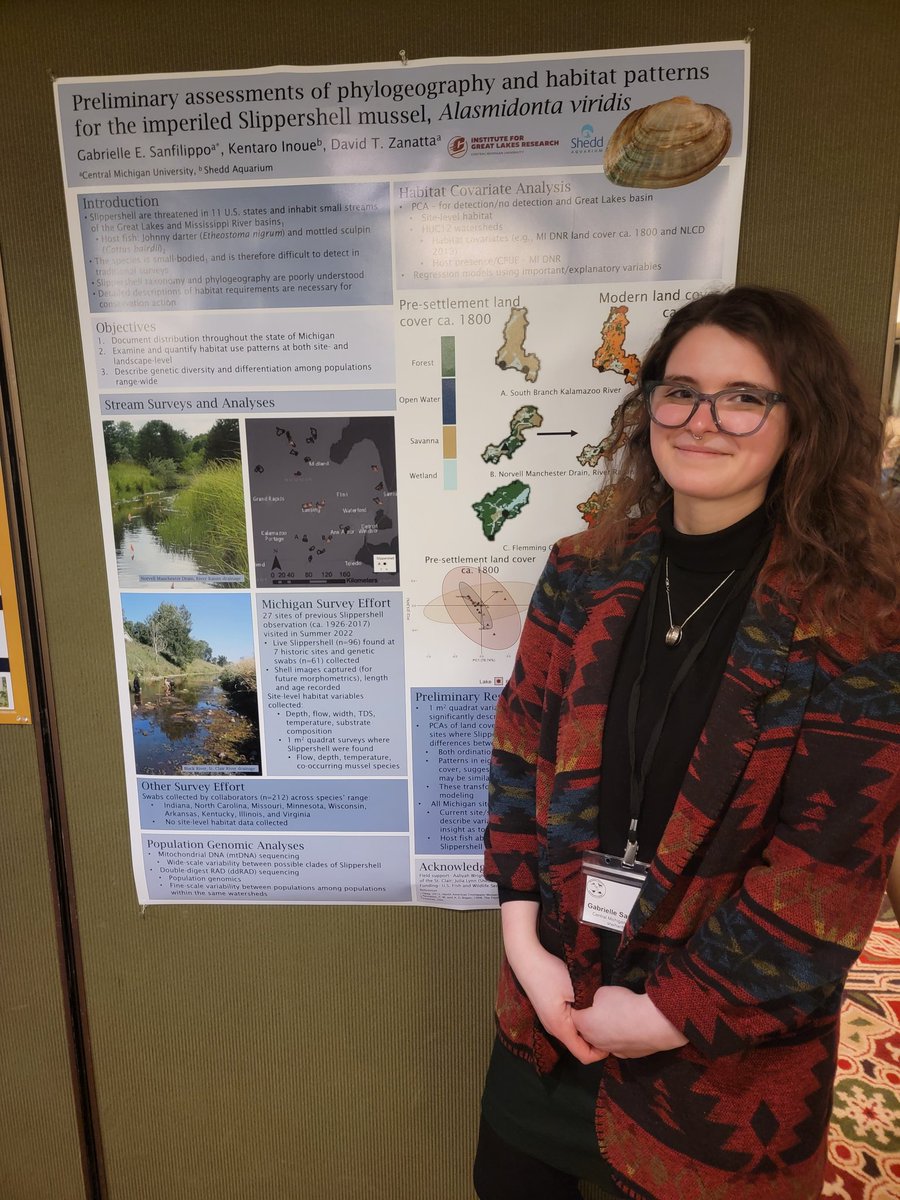 ShaySuzann's tweet photo. Check out our @Cmich_Biology Graduate and undergraduate students #KillingIt at the #MichiganAFS 2023 poster session! So much great research, so little time ⏳️
#MIAFS @DaveZanatta @MusselLab_DW @cmichSE @MichiganDNR https://t.co/Zc6vKZTNom
