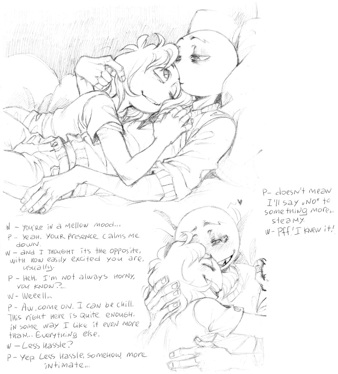 MaddSadtodd's tweet photo. "Not always horny" he says and then stirs the dialogue into "how about we do smthng more steamy?" territory.
This dude has two states: soft and fluffy puddle, adoring Wayne and rock hard pervert, who adores Wayne in a different kind of way.
#YourBoyfriendGame #YourBoyfriendfanart https://t.co/DMzLRp9NzN