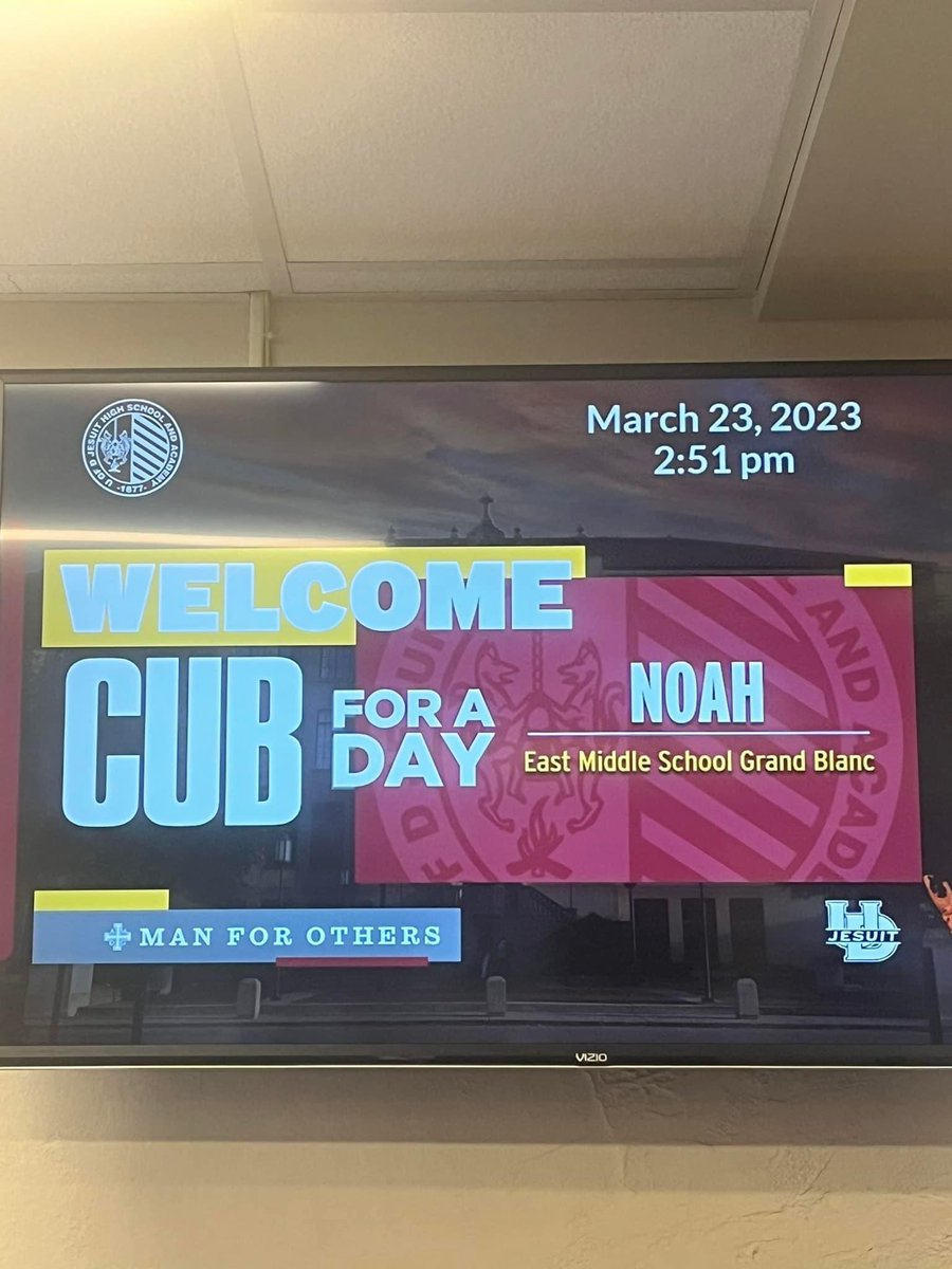 I will be a CUB next school year, I’m looking forward to 7th grade. I enjoyed CUB day today @UofDJesuit