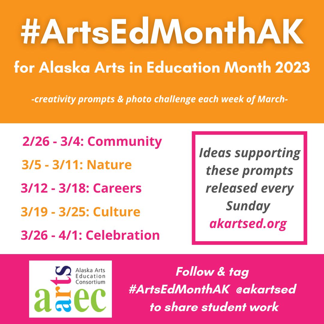 Today's post of #culture for this week of #artsedmonthak is from 'Your Art, Your Voice' the 51st annual @ASDschools Youth Art Show. This annual event is in collaboration w/ @AnchorageMuseum. Pieces on display until Apr 9. Art by North Star Elementary & Hanshew Middle School.