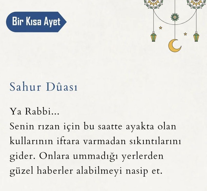 Hayırlı sahurlar🌙