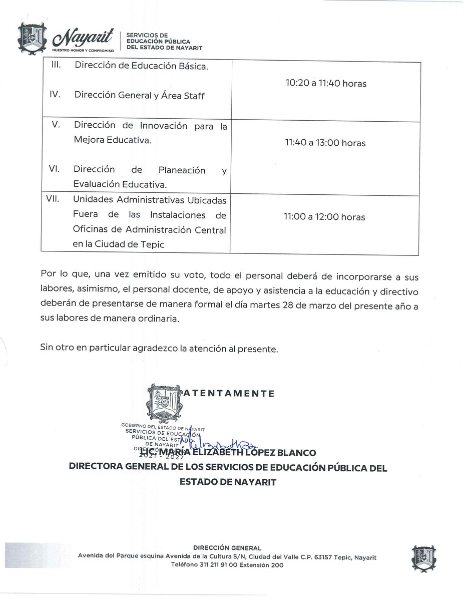 snte20nayarit's tweet photo. LUNES 27 DE MARZO HABRÁ SUSPENSIÓN DE LABORES DOCENTES Y ADMINISTRATIVAS EN LOS CENTROS ESCOLARES. 
El propósito es que cada uno acudamos a VOTAR por la #Democracia, la defensa de nuestros #DerechosSindicales, pero sobre todo, nuestra #AutonomíaSindical. https://t.co/XBfyN2SI6W