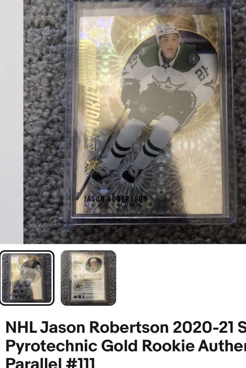 Is anyone interested in trading this Jason Roberson for any UFC cards #NHL #UFC #UFCcards #hockeycards #DallasStars