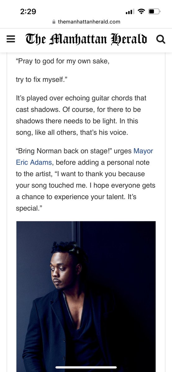 Thank You #ManhattanHerald                themanhattanherald.com/norman-alexand…. #newsingle  #forme #mliferecords