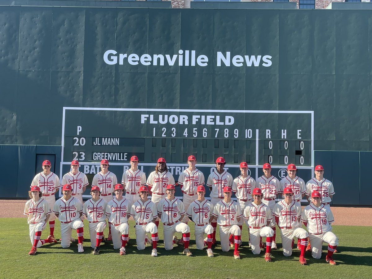 gvlbaseball's tweet photo. Greenville - 4
JL Mann - 2
7 pitchers with 1P, 6H, 7K’s, 2 R
@RiversMoore1 1 for 3, Rbi 3B
@Doubrontjose79 1-2, 3B
@RushSheppard 1-2, R
@_cameronb___ 1-1, 1B
KJ Haynes 1-1, 1B
Chris Zamiska 1-1, 1B
Récord 9-1 https://t.co/uS7KHOGvRU