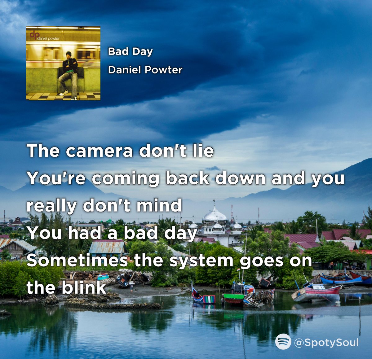 SpotySoul's tweet photo. Bad Day - Daniel Powter https://t.co/Ye79Gs9djs