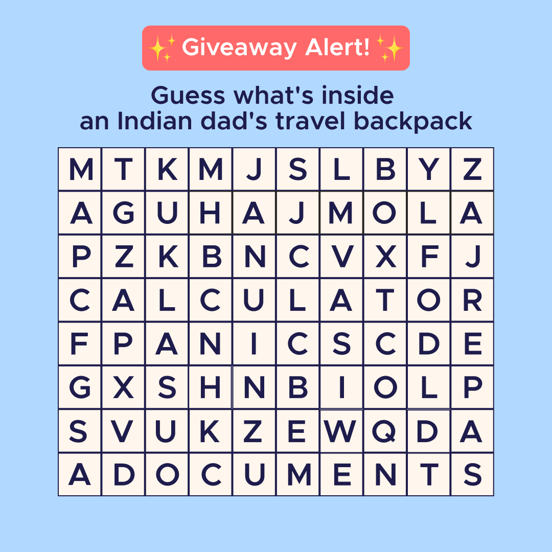 blinctrip's tweet photo. #GiveawayAlert Guess the travel essentials that you would find in an Indian dad’s backpack and stand a chance to win a hamper
👉 Follow us on Twitter
👉 Tag 3 friends 
👉 Brownie points for retweeting

Read the T&amp;C: https://t.co/YK7Z4yBagp
#giveaway #giveawayindia https://t.co/qQYClqBlDx