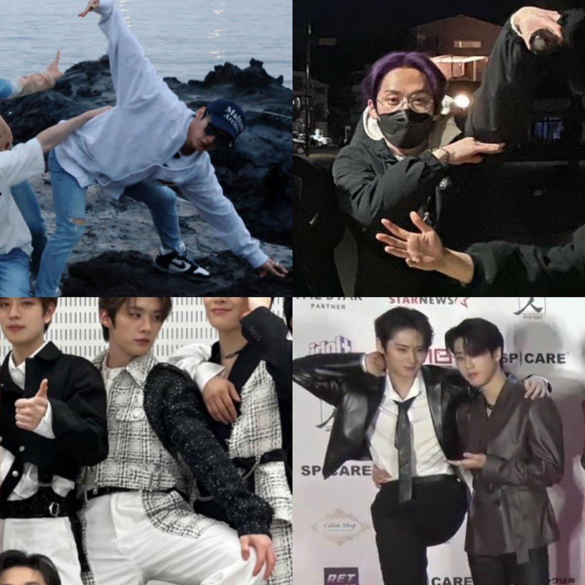 staysday6's tweet photo. "lee know please post at least one natural pose when taking group photo" IM CRYING HE REALLY JUST DOES WHATEVER 😭😭 https://t.co/FvX4zJPPFX