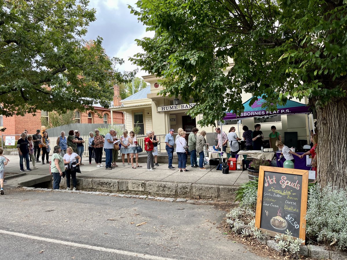 YackFolkFest's tweet photo. Music in the air and the streets are filling up. Ticket office is abuzz. Plenty of great food on offer. The sky is (once again) contemplating rain. And the final parade preparations are underway. Welcome back! #YFF23 https://t.co/3qrwxGIDIs