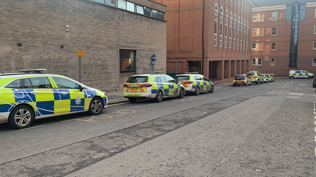 notts_emergency's tweet photo. Very full @NottmCityPolice today with an special guest hiding in the photo!! https://t.co/BNKzhm9KSO