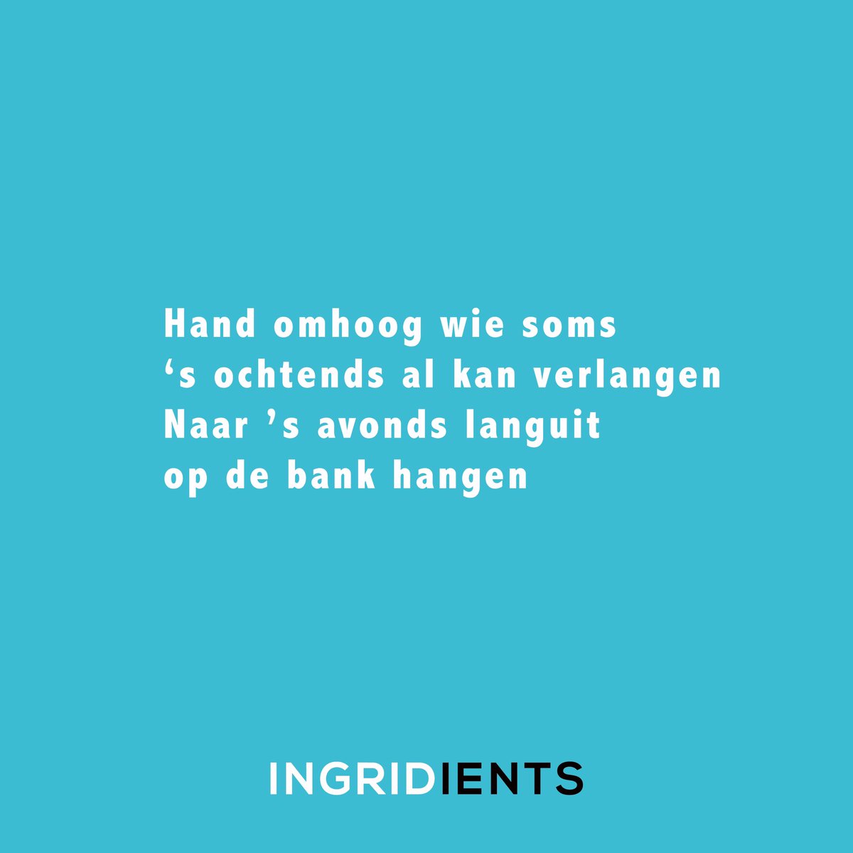 Hand onhoog…🙋🏻‍♀️
#bankhangen #opdezetel #luieren #moe #kortgedicht #gedicht #schrijver