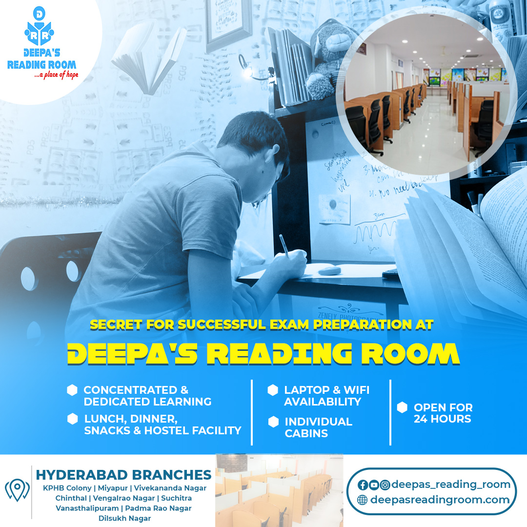DeepaRooms's tweet photo. Here are just a few reasons that have helped made exam preparation at Deepa’s Reading Room successful for students. To know more about our unbeatable services for students,
.
Visit Our Website: https://t.co/n4qR4YfRzL
.
#studycabins #book #Deepasreadingroom #examprepration https://t.co/xkxbJzHKdS