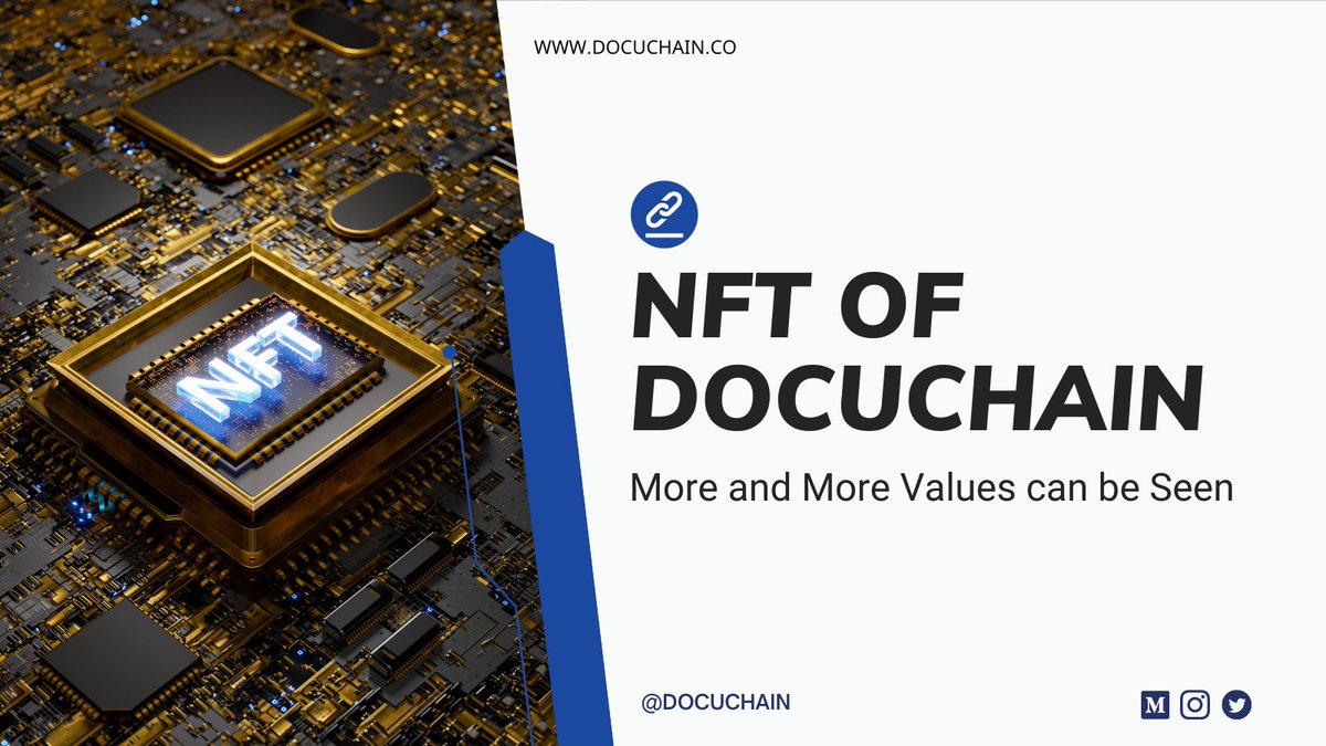 NFT expands utilization. 🎨NFT is growing rapidly as the market size expands along with the recent growth of the cryptocurrency market.🛒 Docuchain platform aims to gain higher trust from users and become the safest platform. 🧾