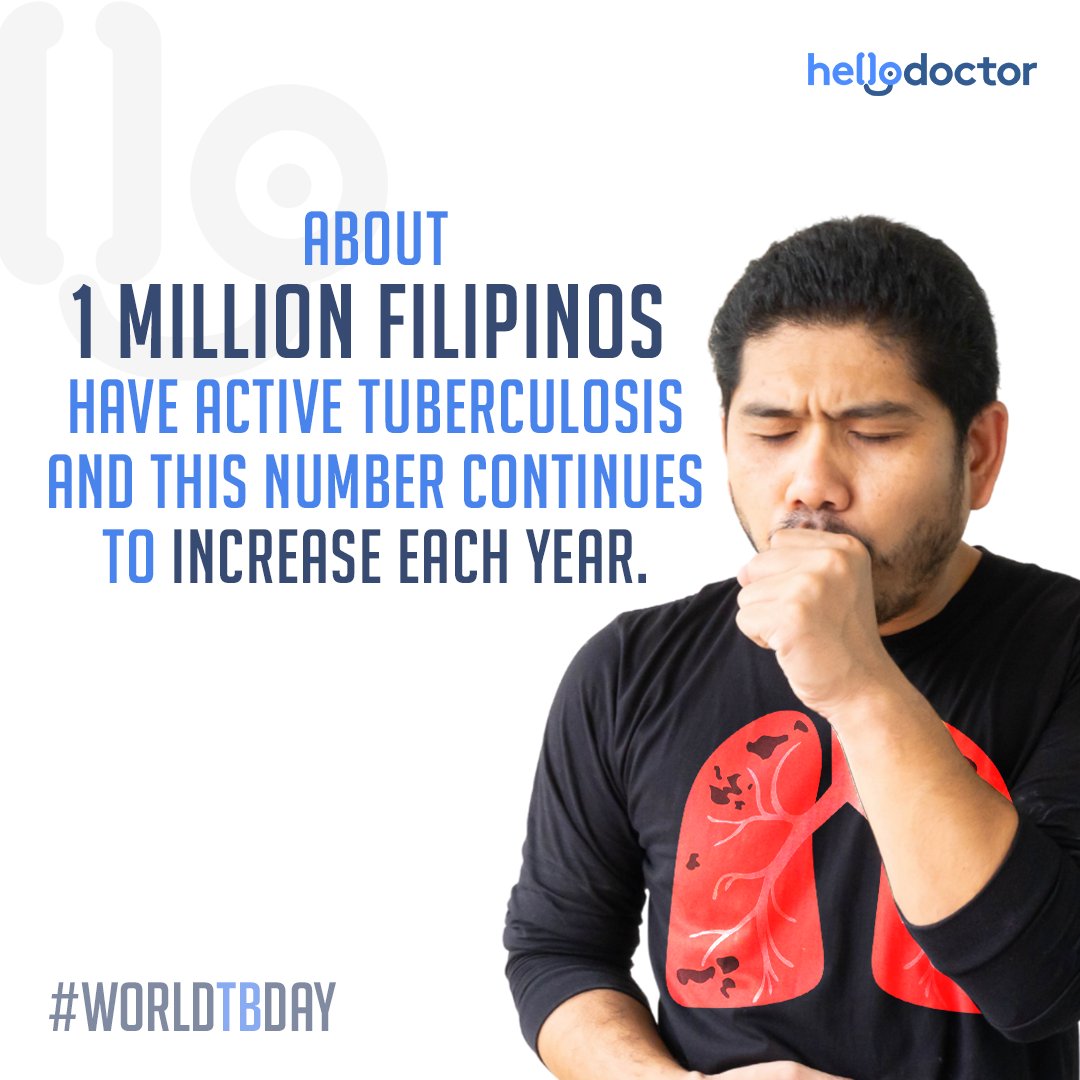 HelloDoctorPH's tweet photo. Today is World Tuberculosis Day and join us in raising awareness about this deadly disease. Did you know that about 1 million Filipinos are infected with tuberculosis each year?

#HelloDoctor #WorldTBDay #TuberculosisAwareness #RespiratoryHealth #Health https://t.co/6nwXTcAAK5