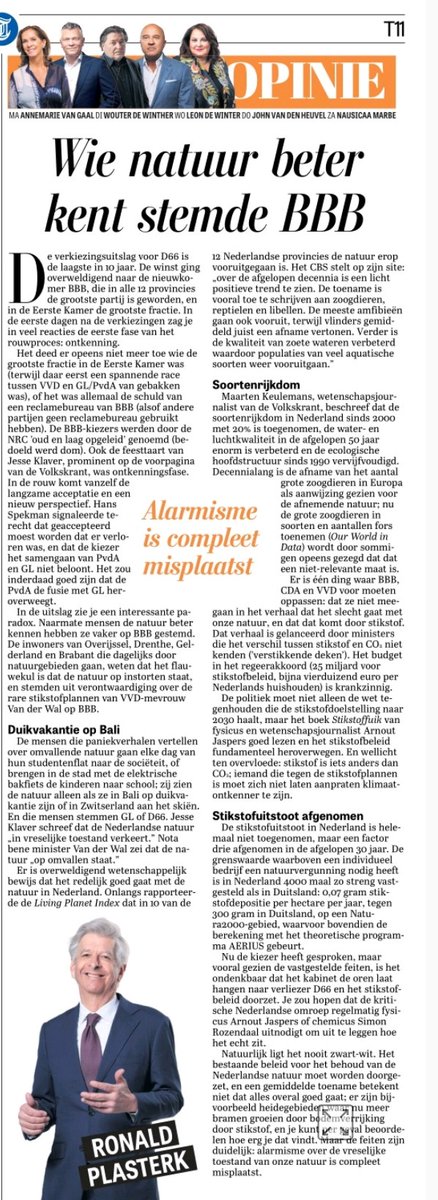 MoesJohan's tweet photo. En weer slaat @RPlasterk de spijker op de kop.
En het is gewoon de waarheid. #stikstof https://t.co/tvjdapvTtT