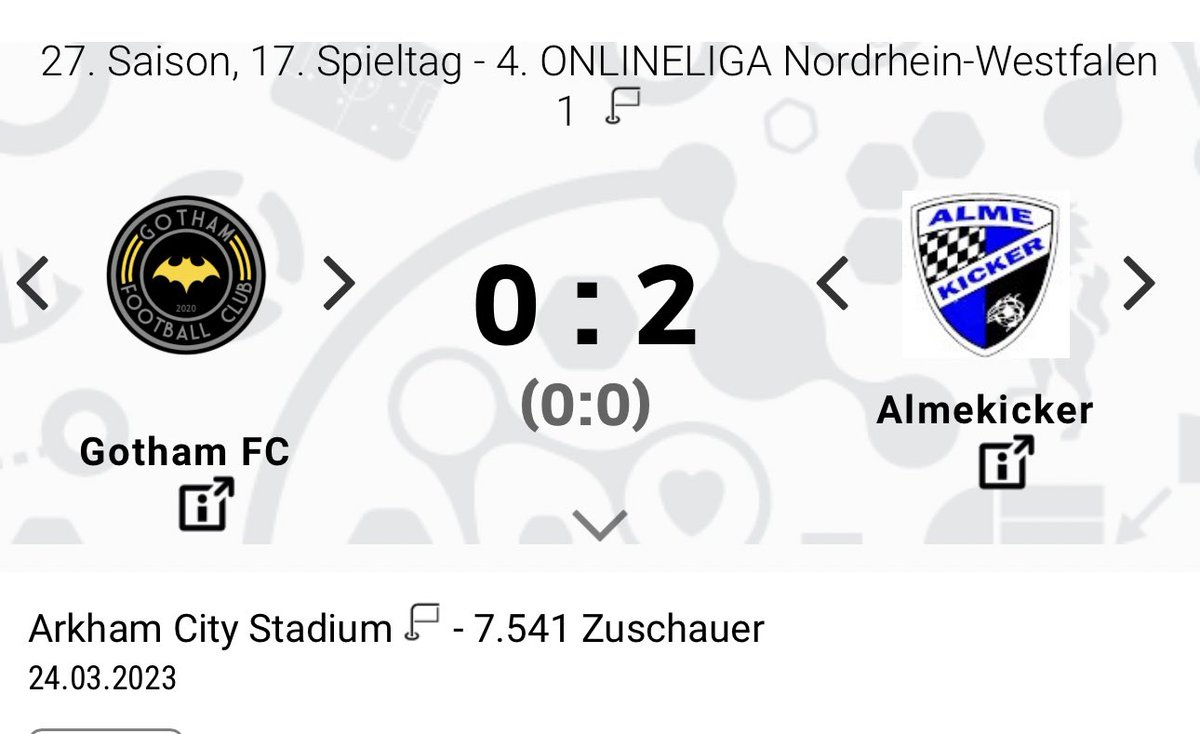 almekicker's tweet photo. Nochmal drei Punkte aufs Konto 🎉 wir beenden die Hinrunde mit 7 Punkten Vorsprung auf einen Abstiegsplatz und sind damit sehr zufrieden. #almekicker #onlineliga https://t.co/gweH6vj4fy