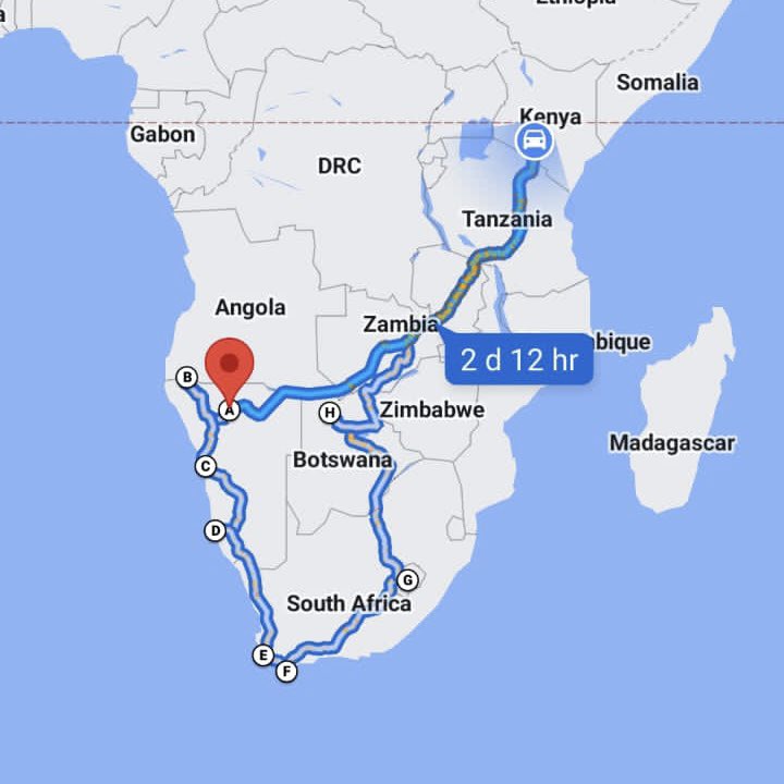 Nairobi to Cape Town by road. We travelled across six countries (visa-free!) and had the most incredible time. An unforgettable trip!
Hopefully this 🧵 inspires you to make the trip and explore our beautiful continent, Africa because it is an incredible place.