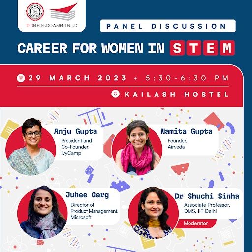 IvyCap Ventures (@ivycapventures) on Twitter photo Our President and Co-Founder of IvyCamp (an alumni-based engagement initiative by IvyCap Ventures) Anju Gupta is joining a panel discussion on 'Career for Women in STEM' with other leaders in this field. <a href="/IvyCampOfficial/">IvyCamp</a> <a href="/anju_ivycamp/">anju gupta</a> <a href="/EndowmentF/">IIT Delhi Endowment Management Foundation</a> Our President and Co-Founder of IvyCamp (an alumni-based engagement initiative by IvyCap Ventures) Anju Gupta is joining a panel discussion on 'Career for Women in STEM' with other leaders in this field. <a href="/IvyCampOfficial/">IvyCamp</a> <a href="/anju_ivycamp/">anju gupta</a> <a href="/EndowmentF/">IIT Delhi Endowment Management Foundation</a>