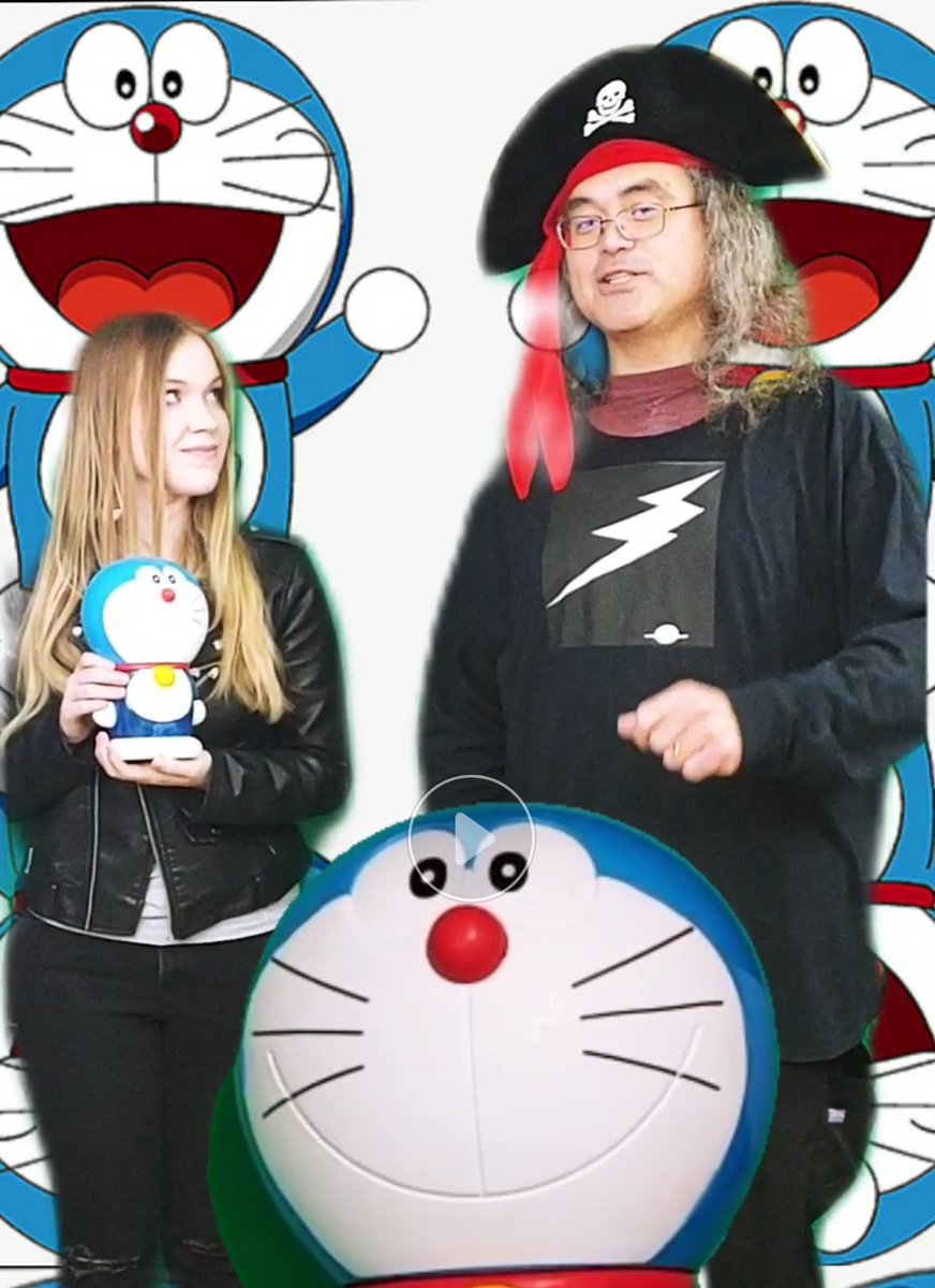 Me as Astro Space Hero along with singer/songwriter Rhyan Sinclair...with Doraemon #Multiverse