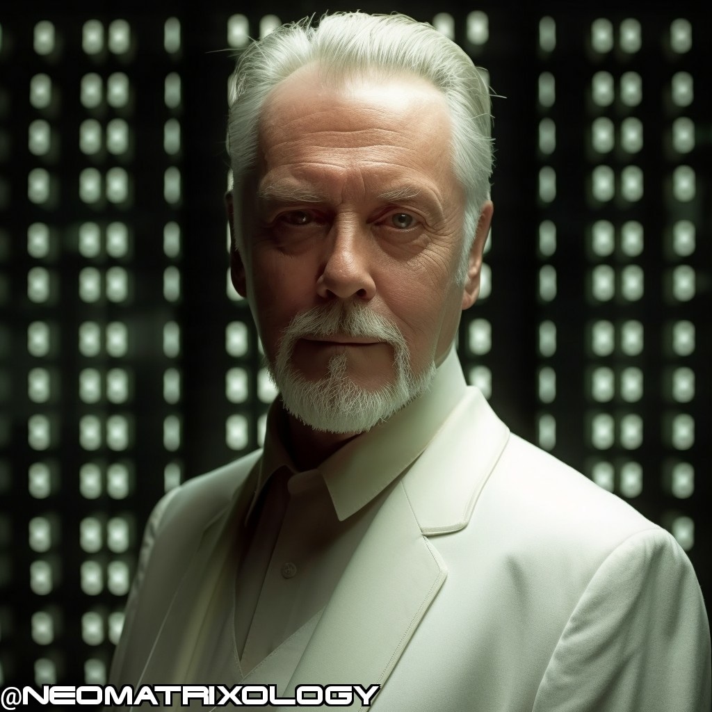 NeoMatrixology's tweet image. &quot;There are levels of survival we are prepared to accept...&quot;
-The Architect 

#Matrix #TheArchitect #HelmutBakaitis #MidJourney #MatrixUniverse #MatrixReloaded #AIArt #TheMatrix #Terminatrix #MatrixTrilogy #MidjourneyArt #MatrixUniverse #AIA #MatrixUniversity #NeoMatrixology