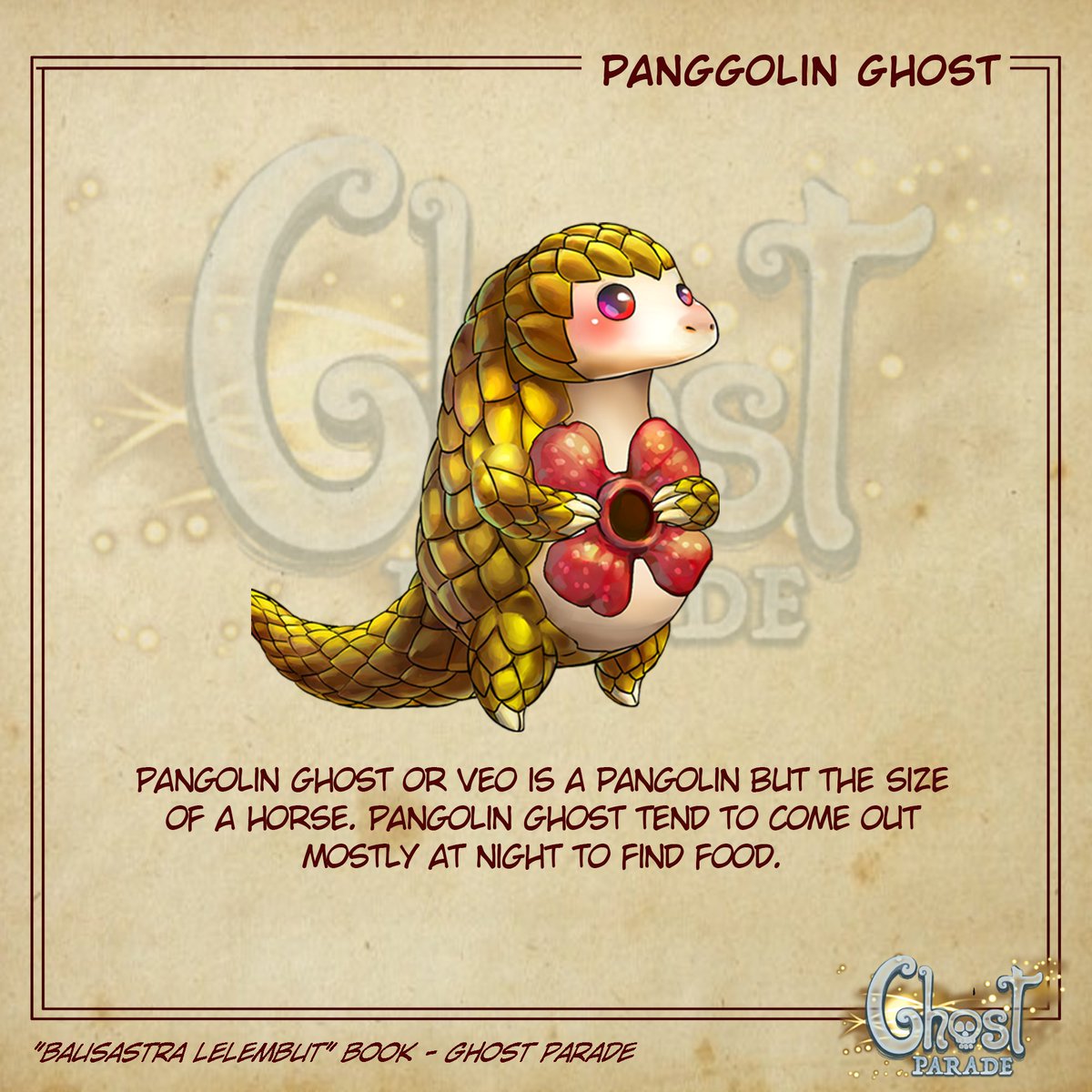 GhostParadeGame's tweet photo. Panggolin
#ghostparade #ghostparadegame #bausastralelembut #Pangolin https://t.co/tzrr2hfJDG
