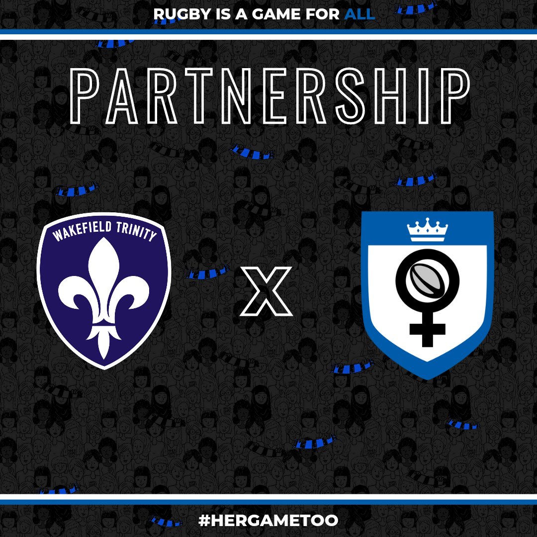 🚨 PARTNERSHIP ANNOUNCEMENT 🚨 

We are pleased to announce our second Super League partnership, Wakefield Trinity!

We can't wait to celebrate this partnership with <a href="/WTrinityRL/">Wakefield Trinity</a>  on Friday 24th March with their fixture against Hull KR! 🏉

#HerGameToo