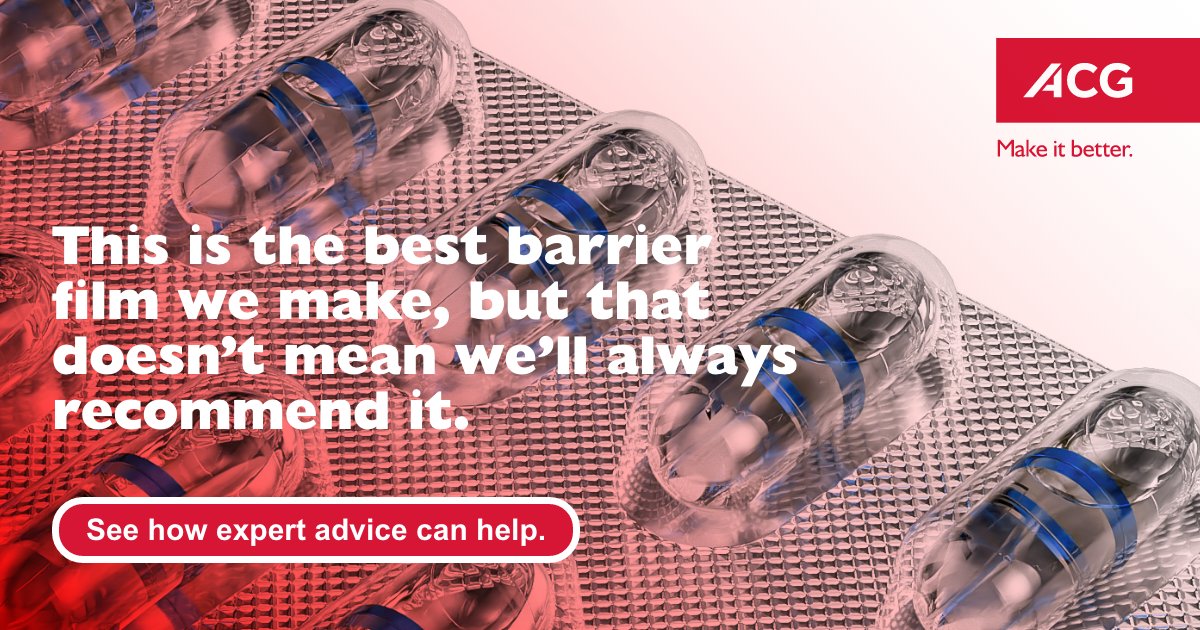 ACGWorld's tweet photo. When it comes to optimising your packaging process, better isn’t always better. And that’s where some expert advice can help.
Click the link to find out more - https://t.co/yV0bj4fgkd
#makeibetter #acgfilms #acgfoils #pharmapackaging #casestudy https://t.co/95p4fstILD
