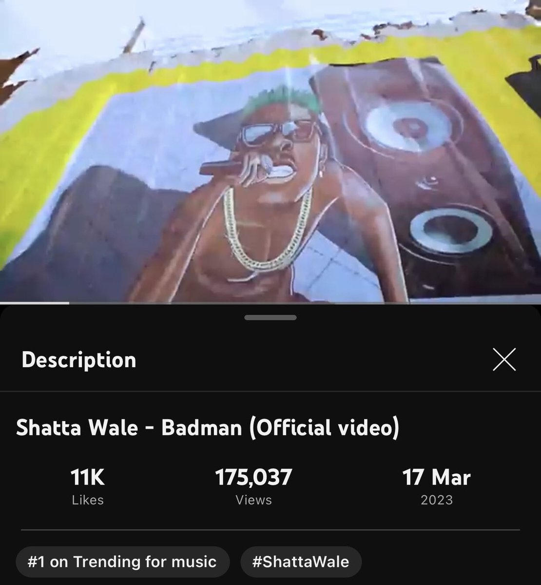 kojo_wale's tweet photo. #𝐒𝐇𝐀𝐓𝐓𝐀WALE𓃵 - #BadmanRemix still trending number on YouTube. Listen to it with the link below
https://t.co/3VhHwn24GG https://t.co/8qko17ZaZC