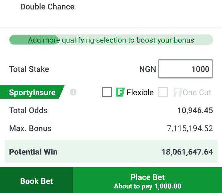 Geebee1st on X: Sportybet 64 Odds BC5FPZKT