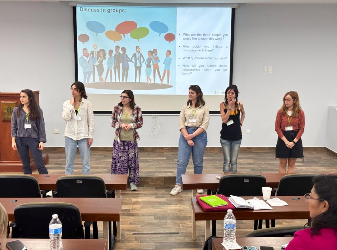 JohnInnesCentre's tweet photo. Inspirational day training with #futurefemale leaders in wheat research from across the globe visiting @CIMMYT. An outstanding opportunity to expand the reach of our Rosalind Franklin #WomenInWheat Champions programme @royalsociety @Saunders_Lab @CristobalUauy @AlisonRBentley https://t.co/M1xdj199jD