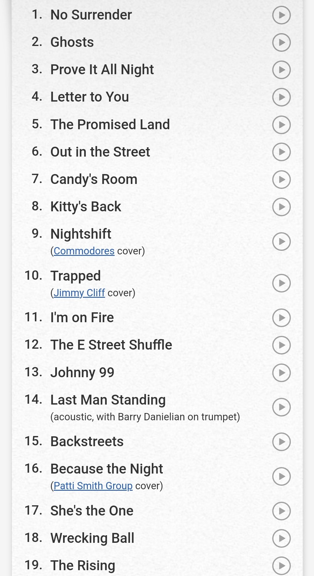 Bruce Springsteen's Tour News on Twitter "The setlist from the show in