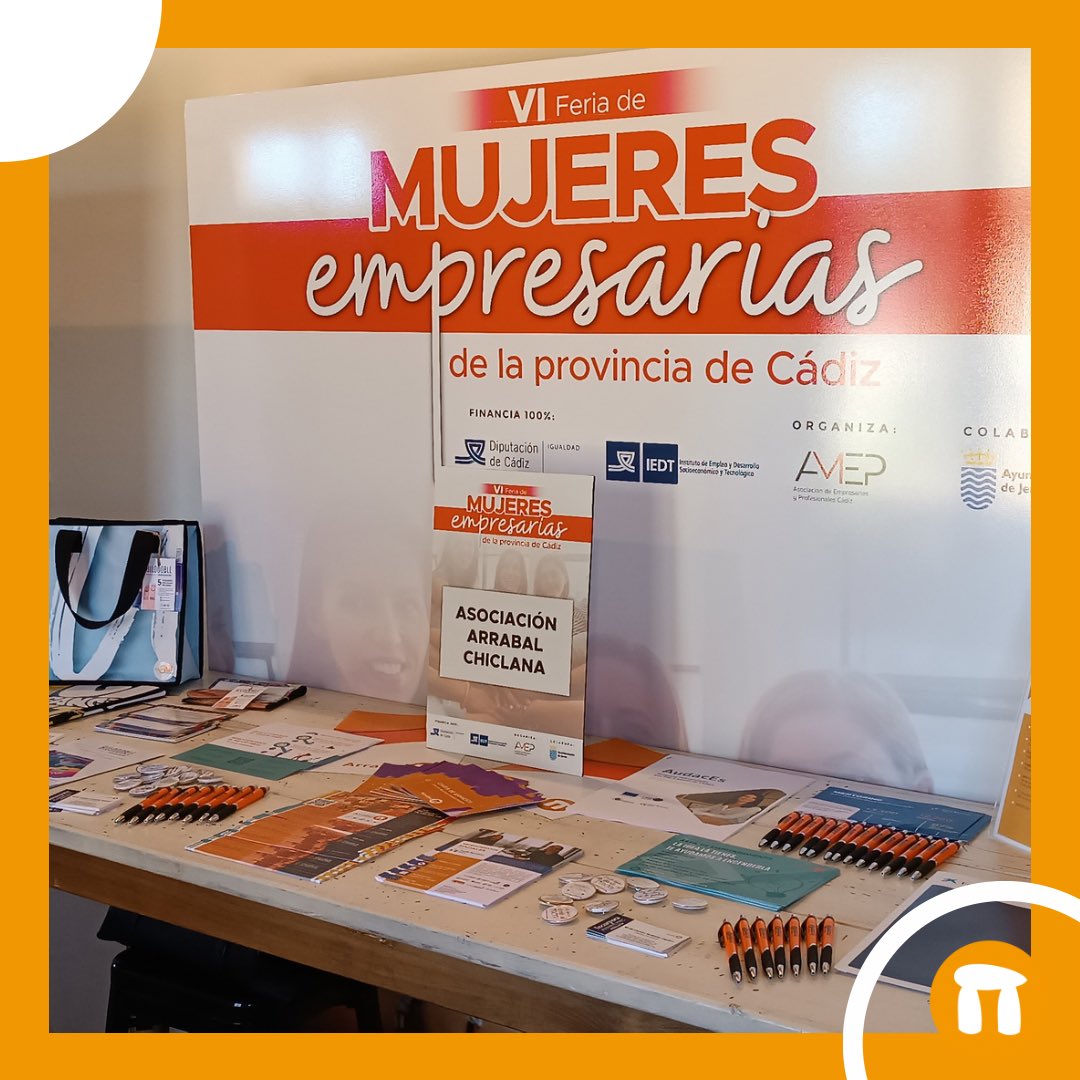 ArrabalAID's tweet photo. 🤝💡 Hasta el sábado Arrabal-AID tendrá un stand en la VI Feria de Mujeres Empresarias de la provincia de Cádiz, que se celebra en Jerez de la Frontera.
👉 Talleres, exposiciones, sesiones de networking… Si estás cerca, ¡anímate a venir!
@UCA_Emprende https://t.co/toApcLjGIF