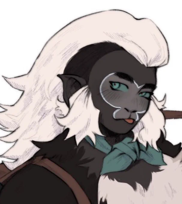 Y'all are sleeping on making ocs with stupid feature fr This is Blueberry. The top of his hair is shaped like a butt. Why? It's funny and silly and I like it 