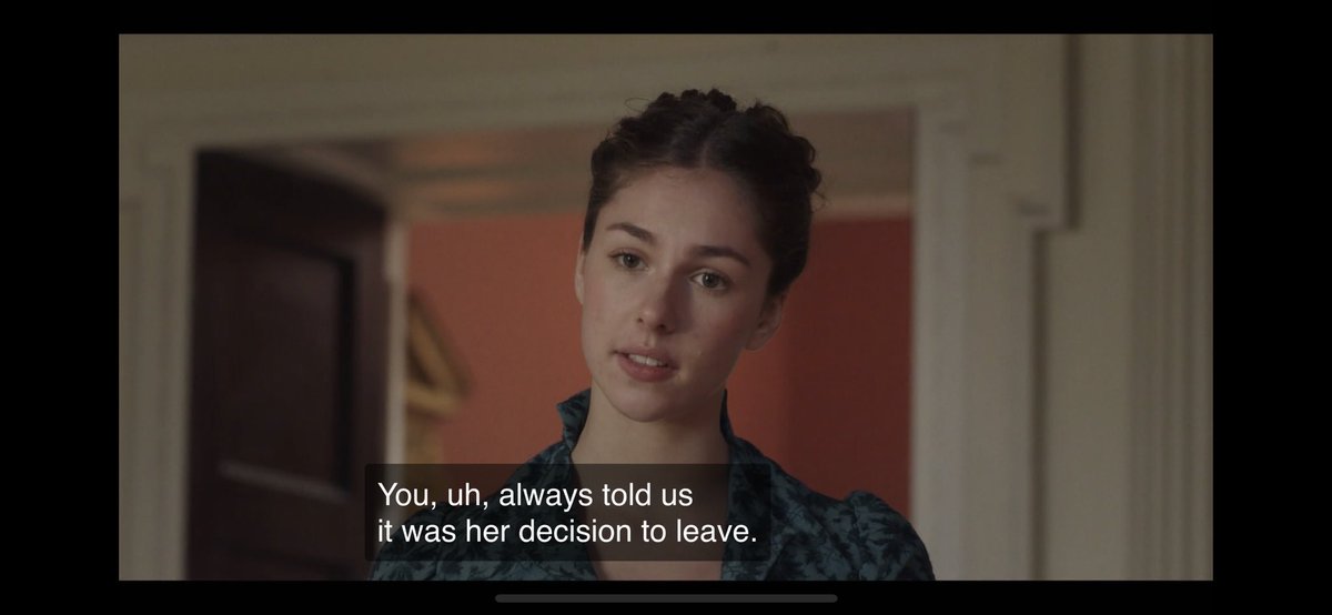 AnnaSanditon's tweet photo. AM: She said how much she missed us all. How much she regrets the circumstances of her departure.
AC: Did she?
AM: You always told us it was her decision to leave.
AC: That was my perception. 

Realization dawns: she didn’t know he wanted to propose.

#Sanditon #SanditonS3 https://t.co/Paq1KkjzSq