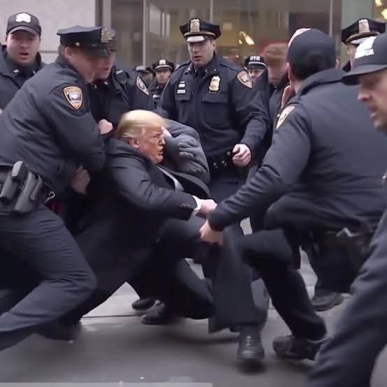 Fake Trump arrest photo from Midjourney AI