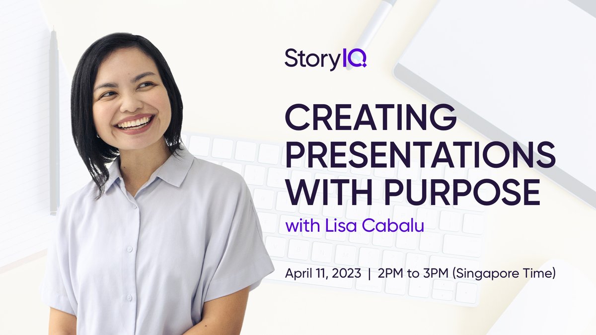 StoryIQHQ's tweet photo. Free StoryIQ Webinar - APAC Timezone

This 1-hour webinar will cover the most important principles to keep in mind when creating impactful business presentations.

Click here to register for free:

https://t.co/HKBJsPww6Z https://t.co/hdmFCfACh5