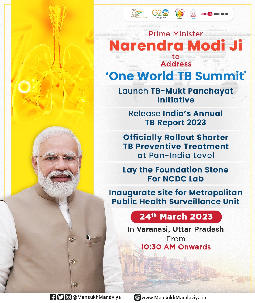 PM Modi addressed 'One World TB Summit' at Varanasi