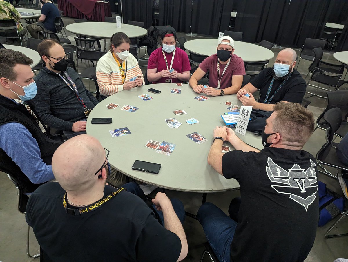AverageMeeple's tweet photo. Looked for an 8 player game with simple rules and no social deduction. Came across #Bahamas from @EditionsMatagot at the #PAXEast tabletop free play. Quick, fun, and a lot of screwing over your friends. Great for a big group at a con! @LadyKhora survived the crash with the cash! https://t.co/9PtQSoorp0