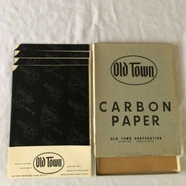 Carbon paper was invented in 1801 by Pellegrino Turri. It's very simple: a sheet of paper coated wit