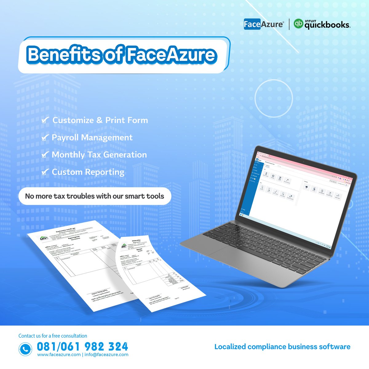 casbizasia's tweet image. No more tax troubles with our smart tools.

Stay ahead of the curve and ensure your business is always compliant with government regulations.

081/061 982 324
info@faceazure.com
faceazure.com

#FaceAzure #quickbooks #quickbooksaddon #cifrs #efiling #compliance