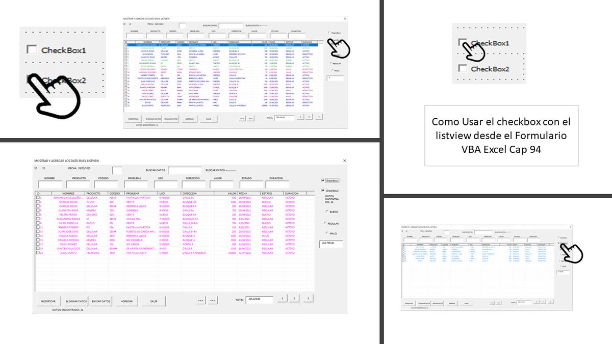 SepamosE's tweet photo. Como Usar el checkbox con el listview desde el Formulario VBA Excel Cap 94 checkbox en VBA
#sepamosexcel #excel #vba #vbaexcel #vbamacro #formulario #formulariosvbaexcel #checkbox #visualbasic #visual #basic #listview #rgb
¿Cómo usar un CheckBox en VBA?
https://t.co/llyezj06hp https://t.co/fZ94ZoRI4k